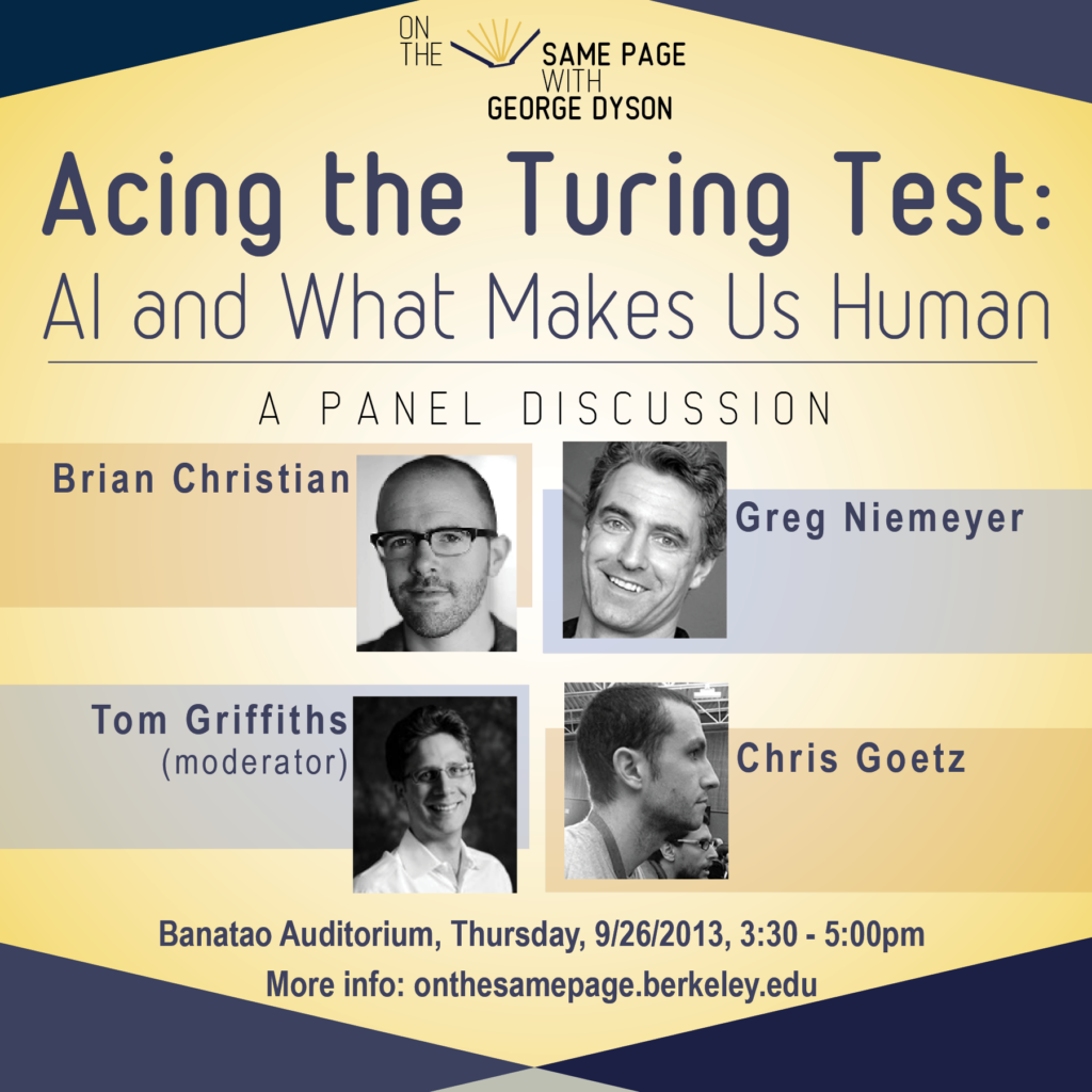 Poster for Acing the Turing Test event
