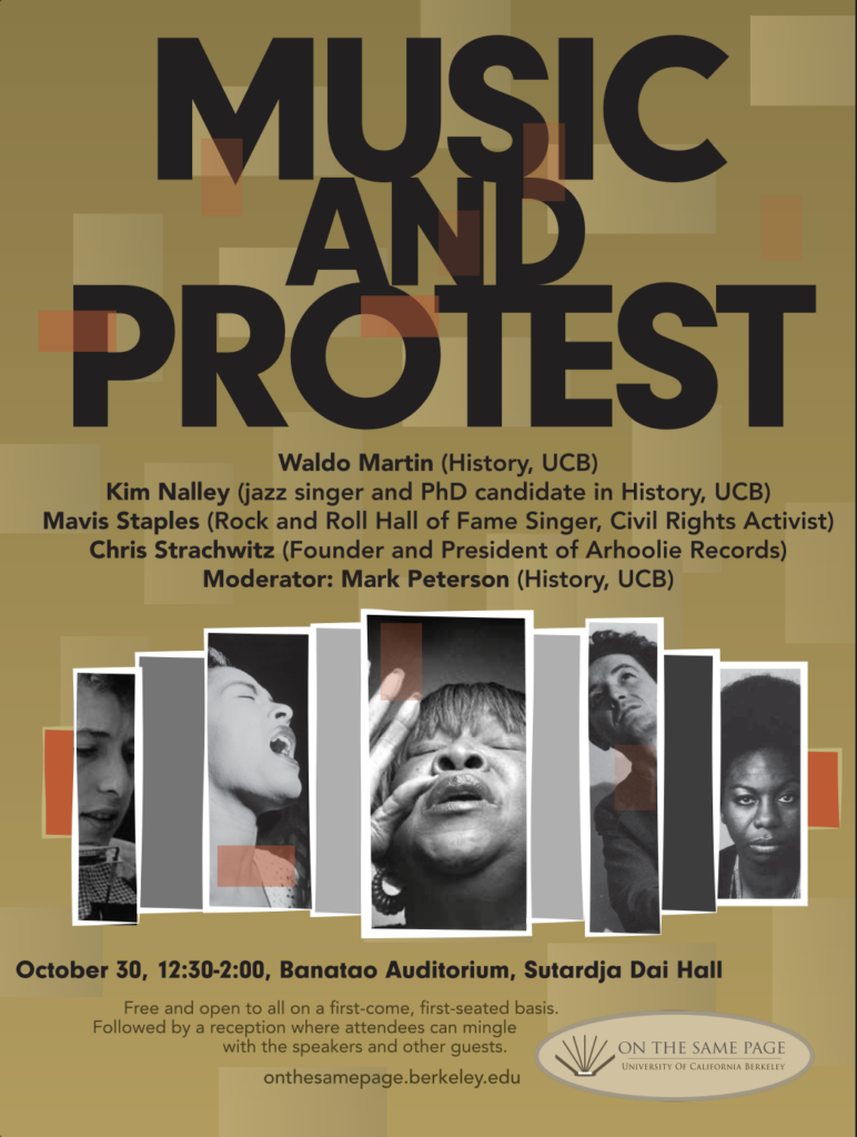 Poster for Music and Protest event