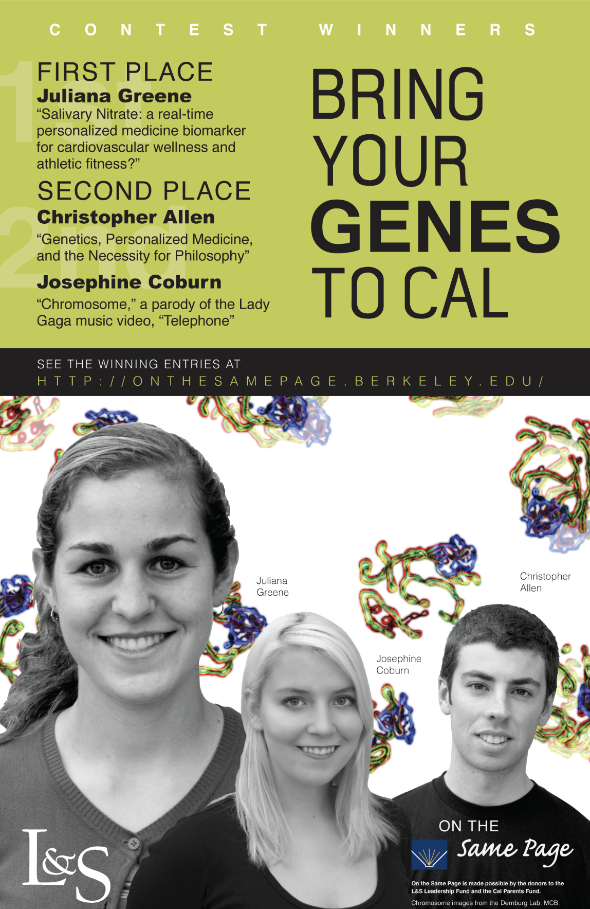 Bring Your Genes to Cal contest winners