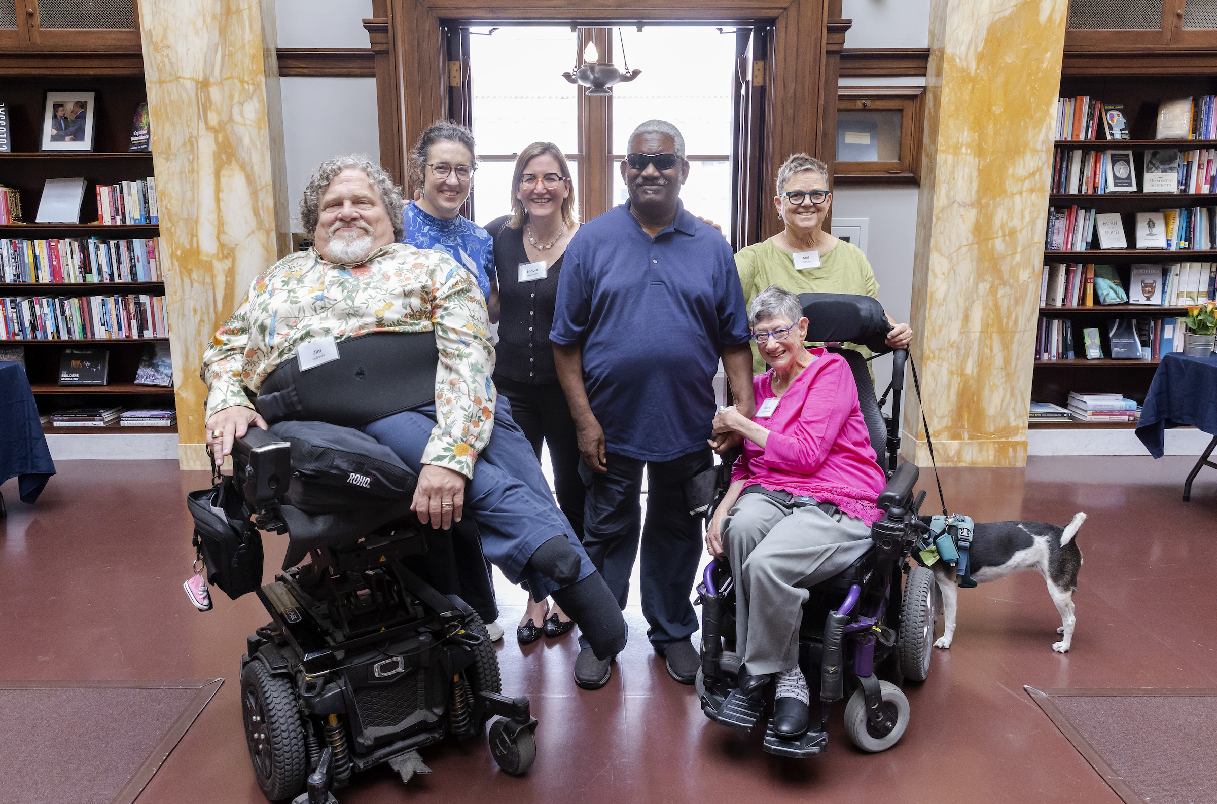 Six people smiling